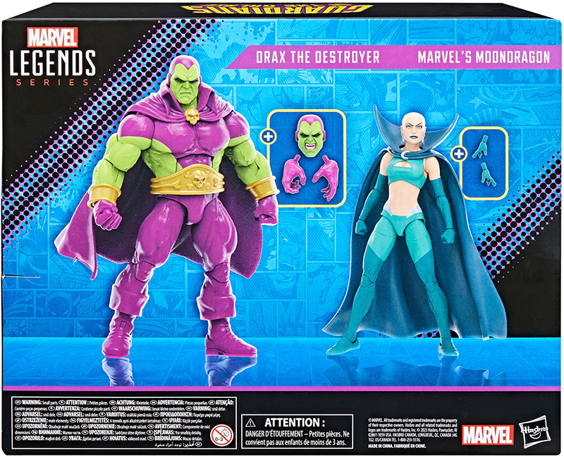 Set figuras de Drax y Moondragon Marvel Legends